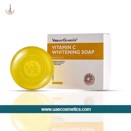 GLAMOUR Vitamin C Whitening Soap Face Cleanser VC Deep Cleaning Facial Wash Brightening 100g.